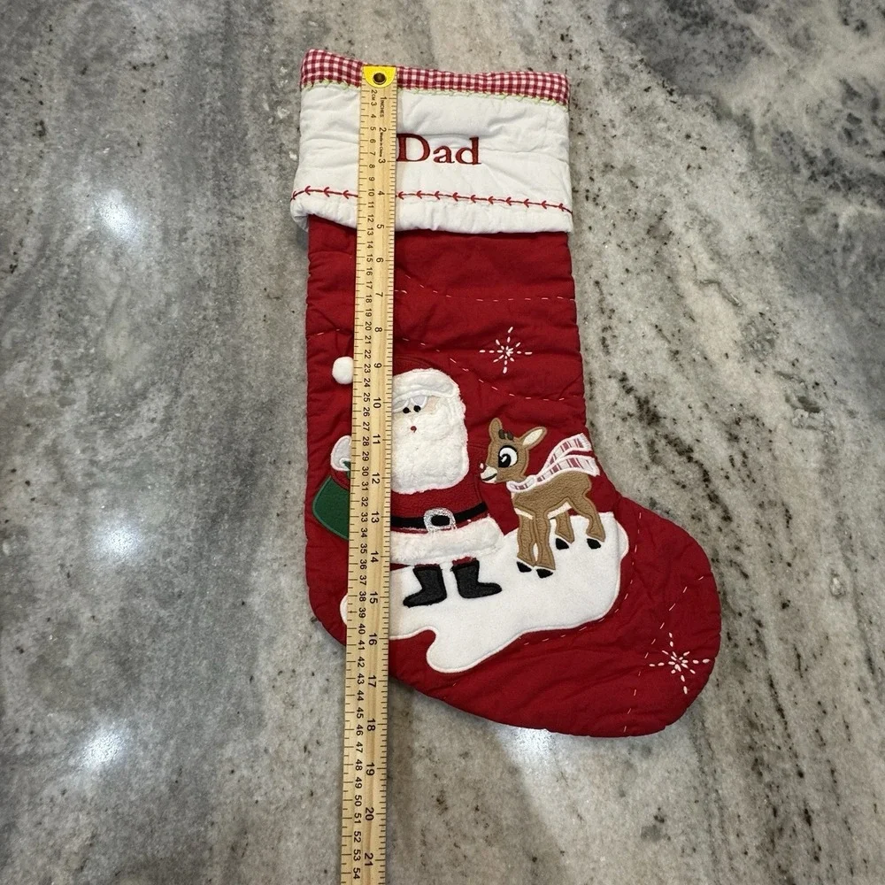 NWT Pottery Barn Kids Quilted Christmas Stocking 